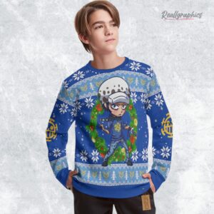 trafalgar law sweatshirt one piece xmas ugly sweater 1 pzrzej