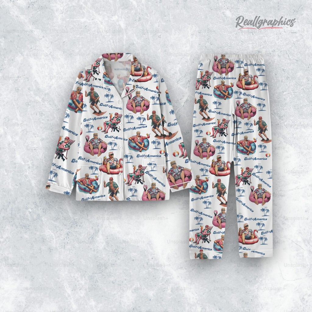 Trump America Gulf Of America EST 2025 Pajama Set Trump America Gulf Of America EST 2025 Pajama Set