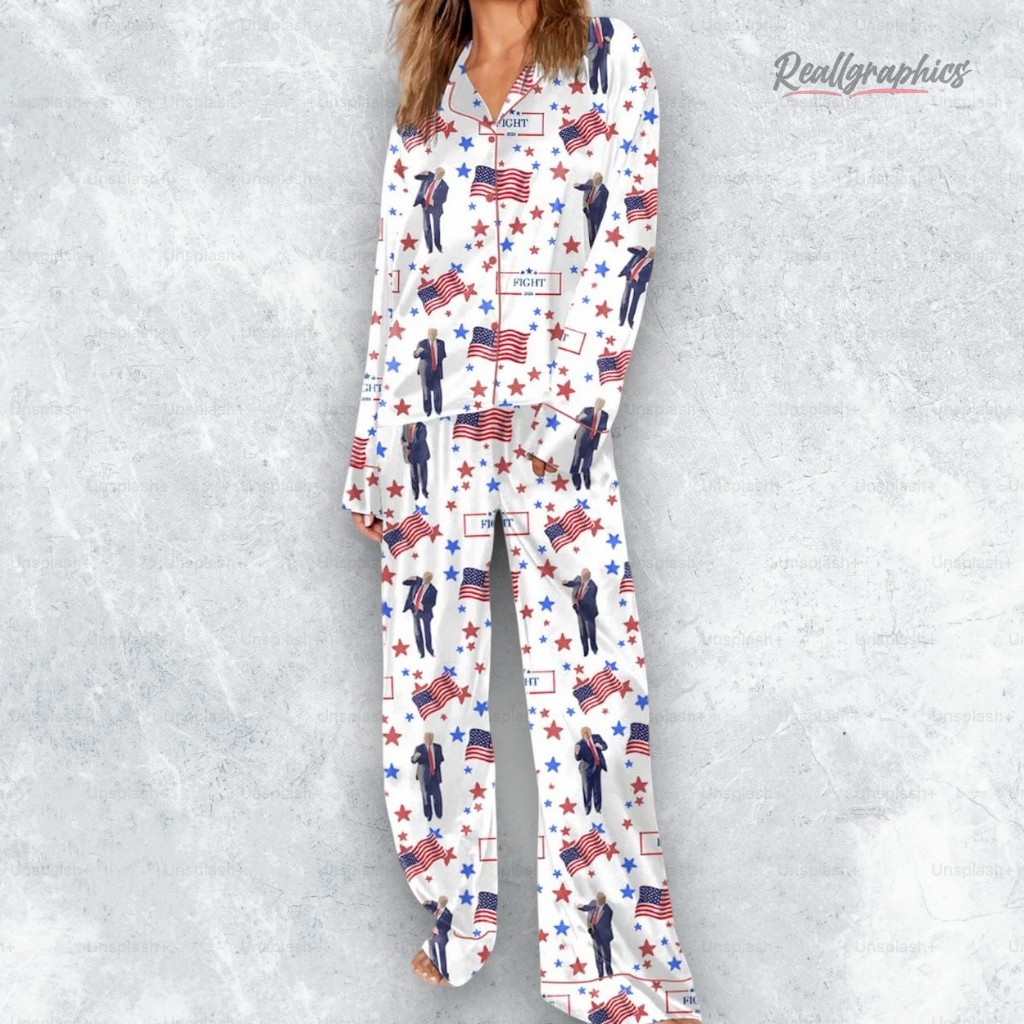 Trump Fight 2024 Pajama Set Trump Fight 2024 Pajama Set