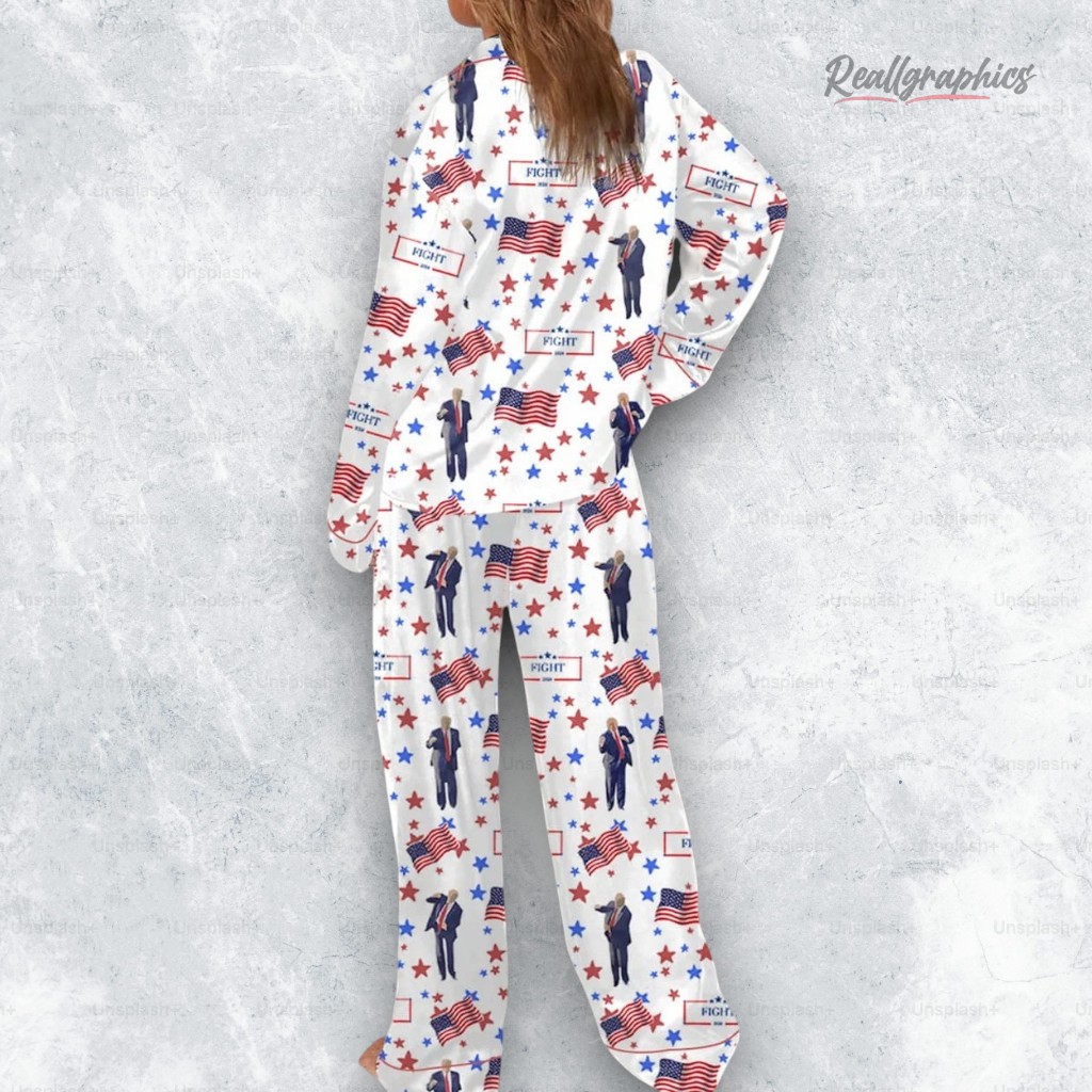 trump fight 2024 pajama set 2 v8lpj6