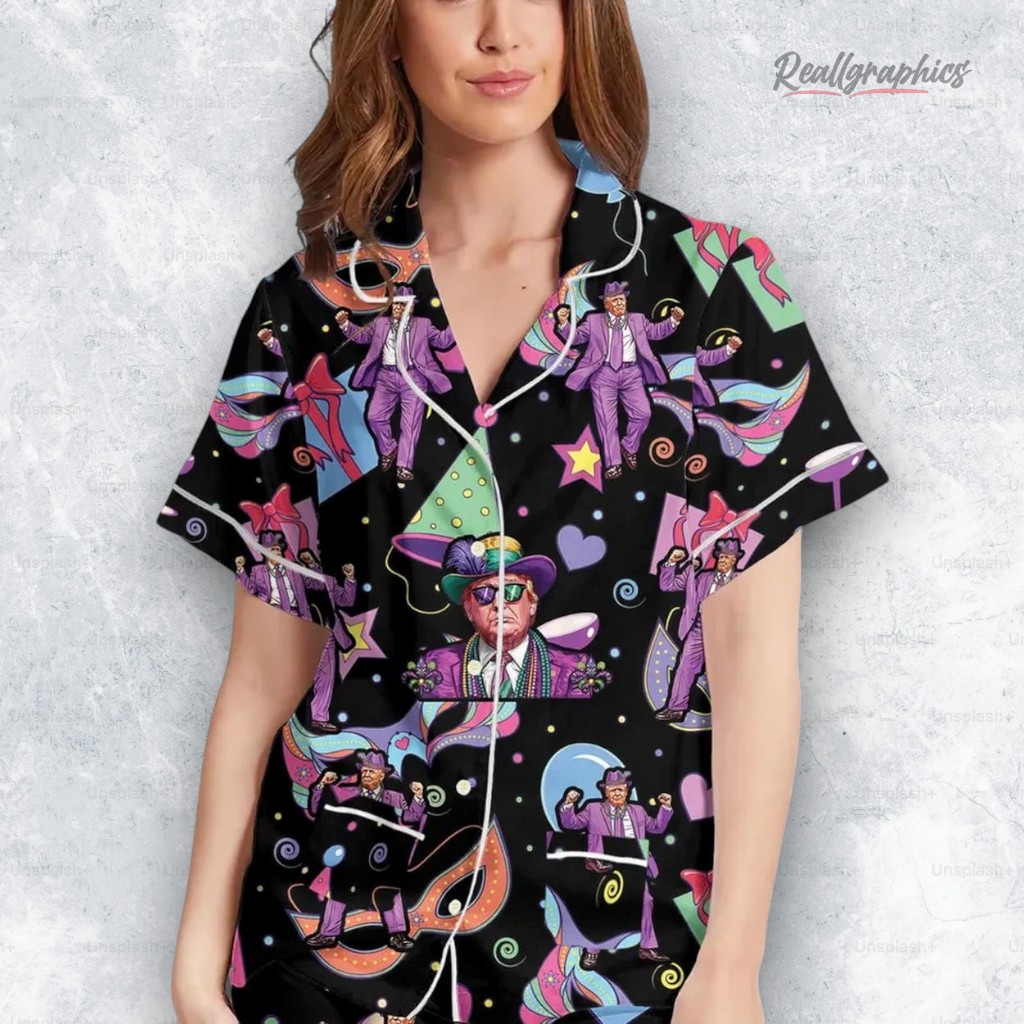 Trump Make Mardi Gras Great Again Pajama Set Trump Make Mardi Gras Great Again Pajama Set
