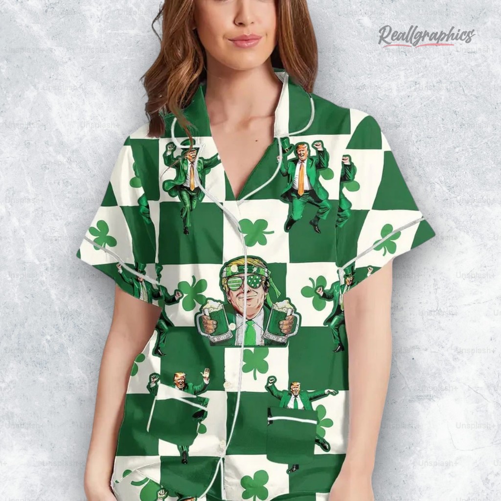 Trump St Patrick's Day Pajama Set Trump St Patrick's Day Pajama Set