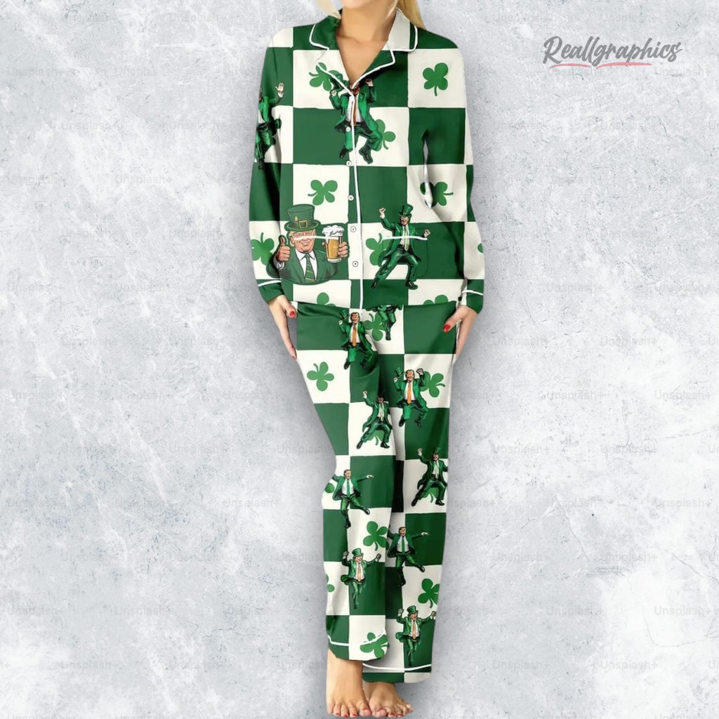 trump st patricks day pajama set 2 ybetow