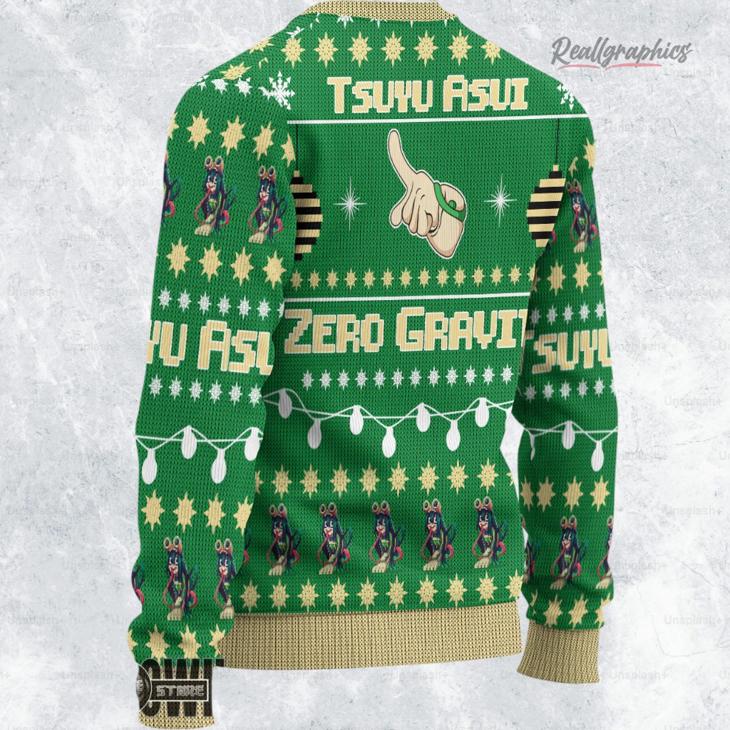tsuyu ugly christmas sweater my hero academia sweatshirt 2 hzia9a