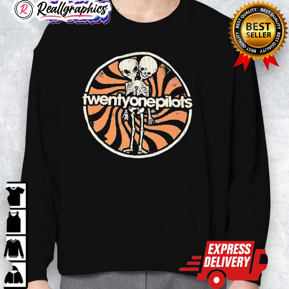twenty one pilots back to back headed skeleton shirt 2 l4fch8