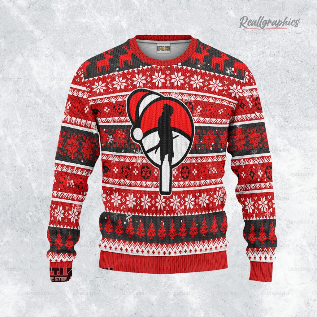 uchiha clan xmas ugly sweater naruto sweatshirt 2 k7tiqt