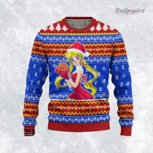 usagi tsukino ugly christmas sweater sailor moon custom anime sweatshirt 1 jfprlx