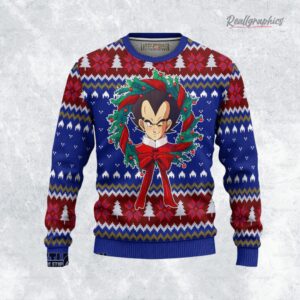vegeta ugly sweater dragon ball z xmas ugly sweatshirt sweater 1 hhdl7g