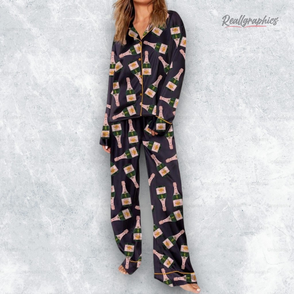 veue clicquot champagne bottle pajama set 2 doubbz
