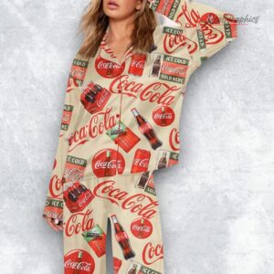 vintage coca cola ice cold art print pajama set 1 keuwjq