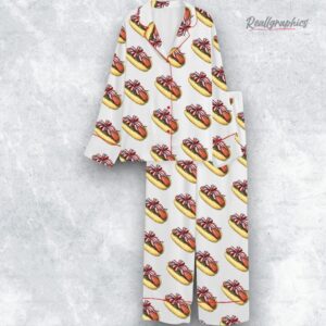 you look like the 4th of july hot dog satin pajama set 1 whzf74