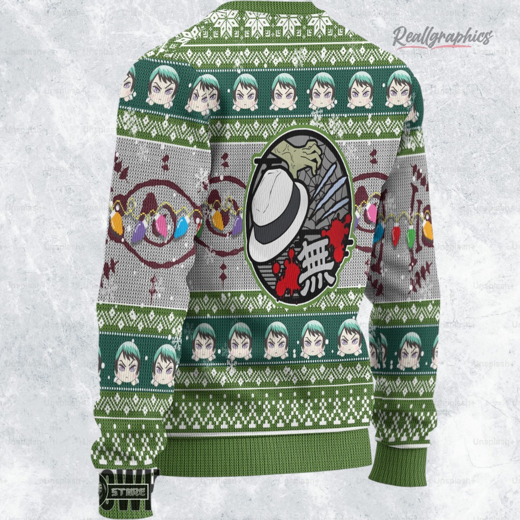 yushiro ugly christmas sweater demon slayer custom anime sweatshirt 2 lvmkze