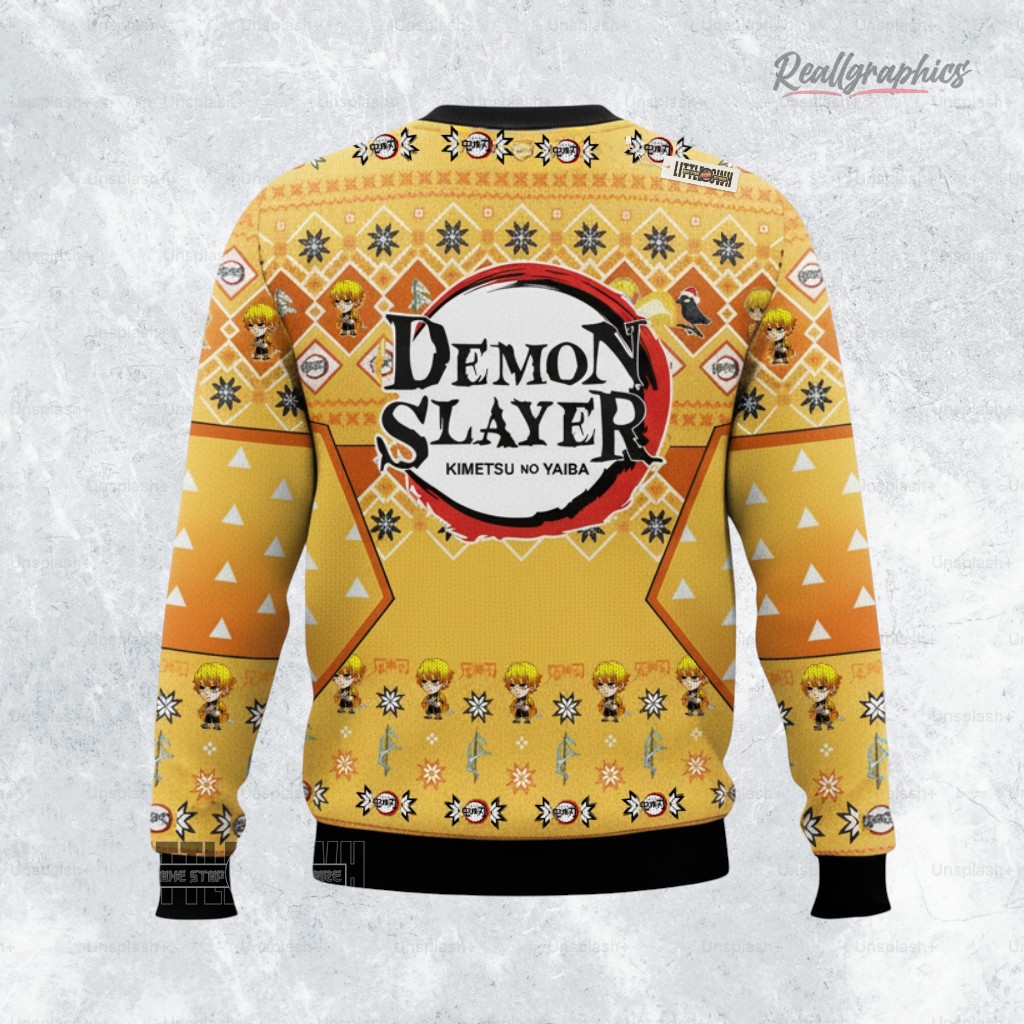 zenitsu kny ugly sweater anime xmas gift ideas 2 fphngx