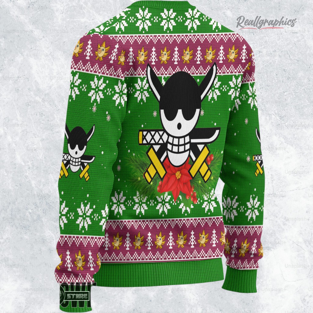 zoro ugly sweater one piece xmas ugly sweatshirt sweater 2 ttejxv