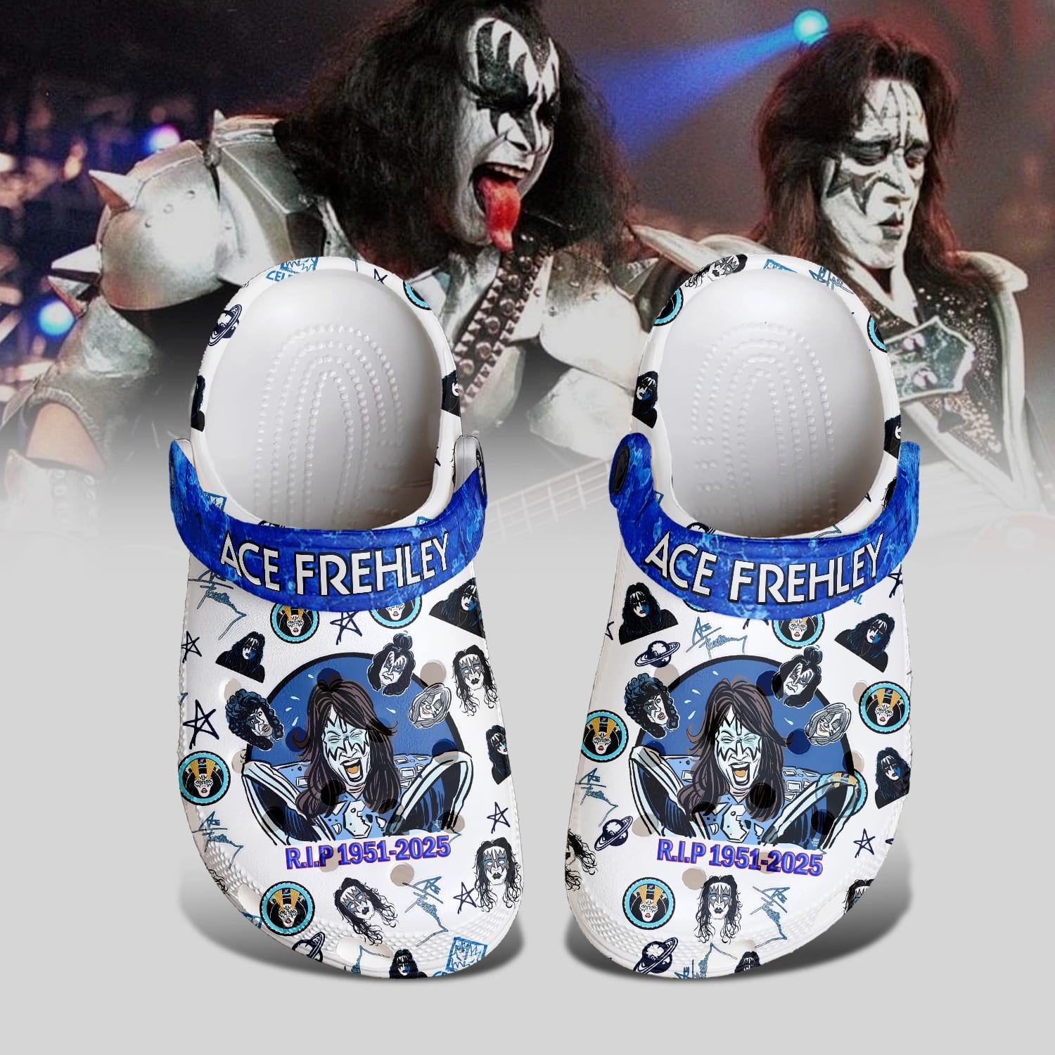 ace frehley x kiss band music 3d printed classic crocs 2 ouasff