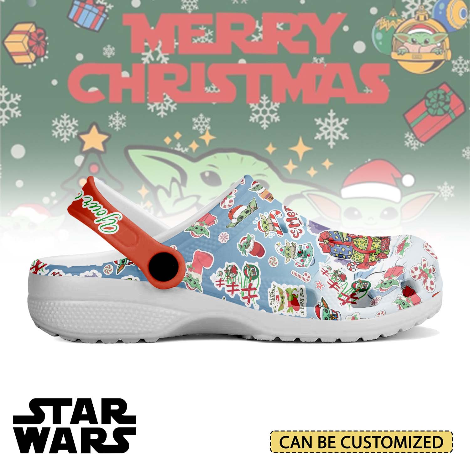 baby yoda x christmas movie 3d printed classic crocs 2 fequmq