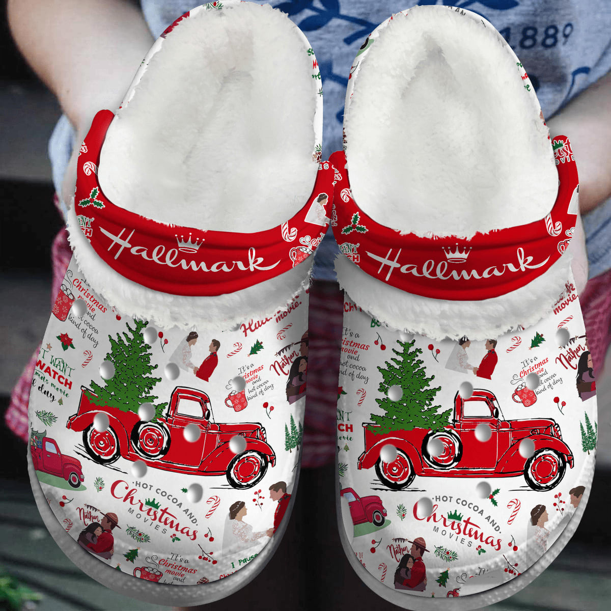 beautiful hallmark christmas 3d printed classic crocs 2 wraduo