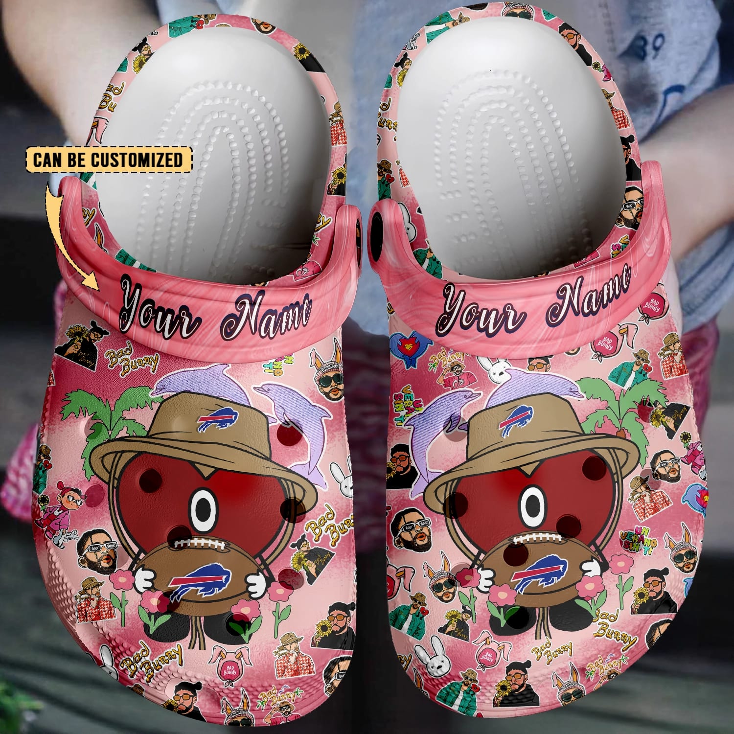 buffalo bills x bad bunny 3d printed classic crocs 2 hsodeu