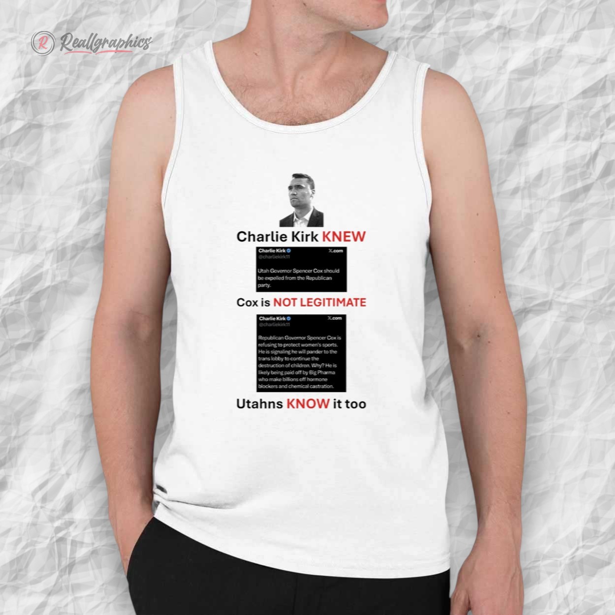 charlie kirk knew cox is not legitimate utahns know it too shirt 2 prbrai