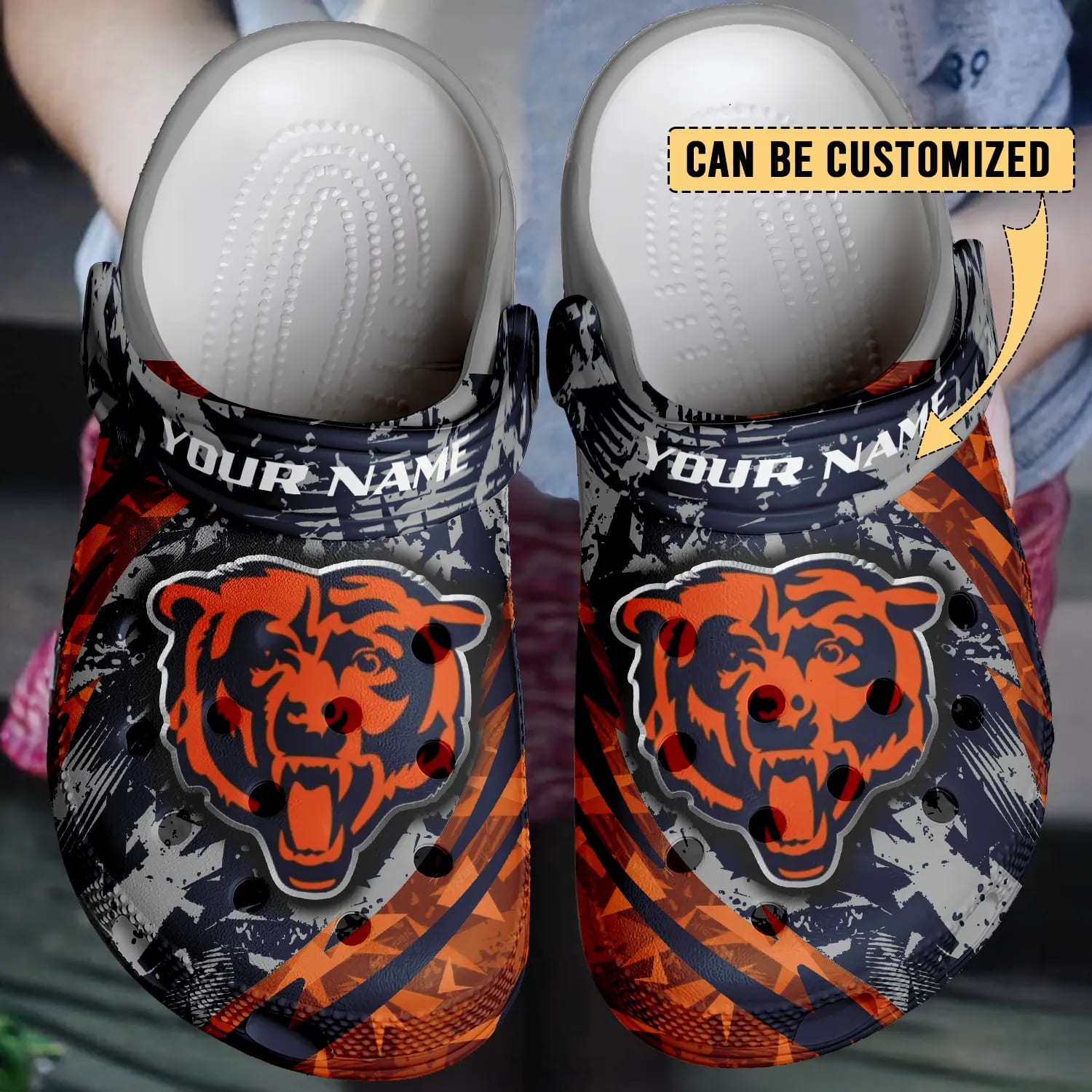 chicago bears nfl 3d printed classic crocs 2 syl0b2