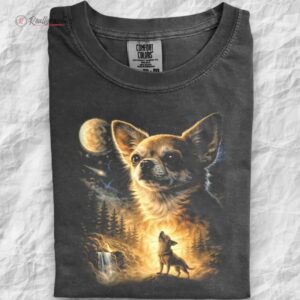 chihuahua howling to the moon vintage shirt 1 hpm5c3