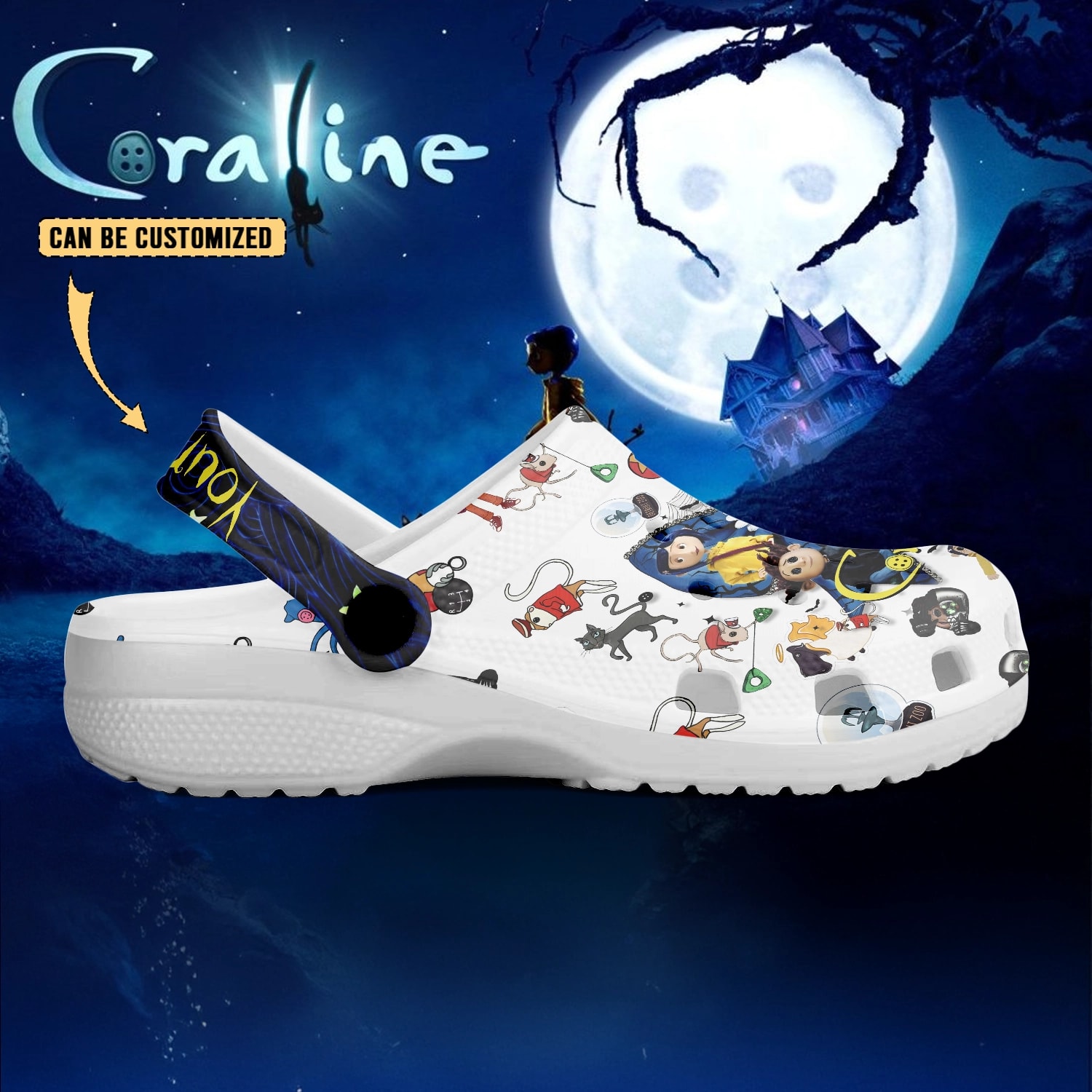 coraline x halloween 3d printed classic crocs 2 jk5zyy