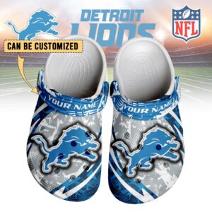 detroit lions nfl 3d printed classic crocs dzeh21