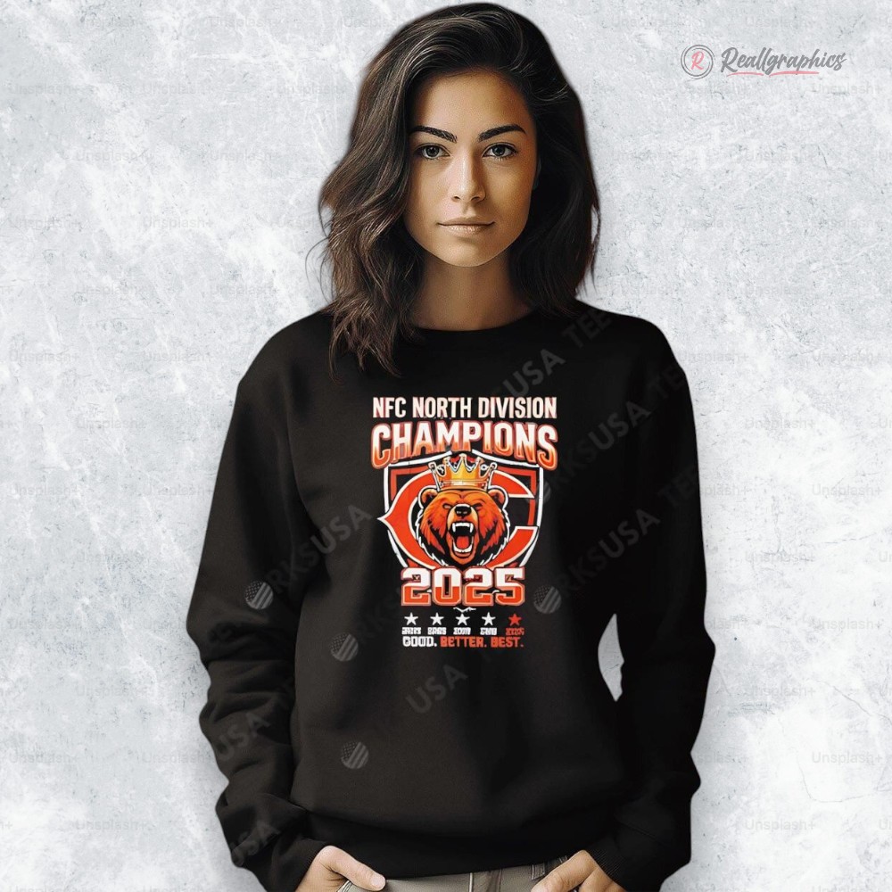 funny chicago bears macos king nfc north diision champions 2025 shirt 2 a1hqti