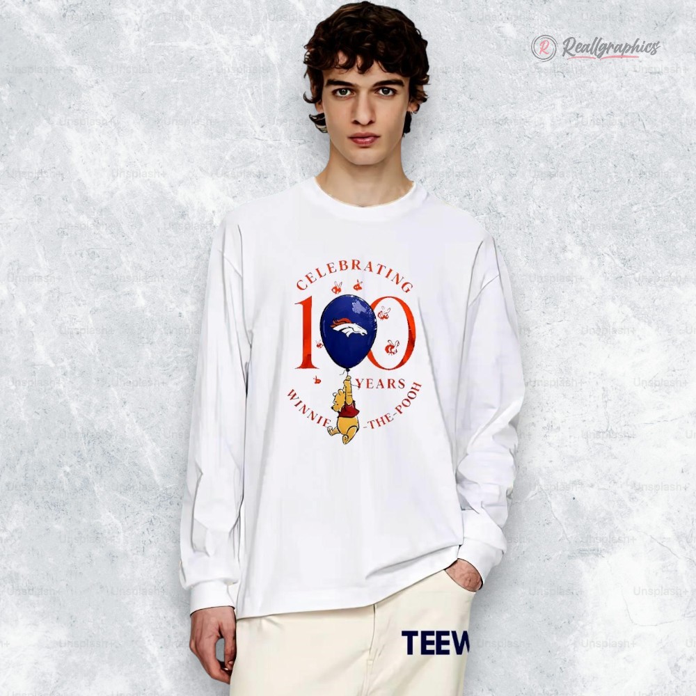 funny dener broncos x winnie the pooh 100th anniersary shirt 2 cjzpe6