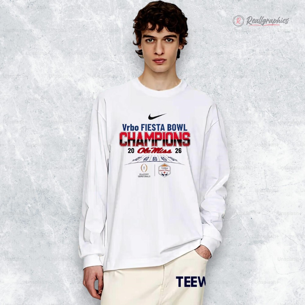 funny ole miss rebels ncaa fiesta bowl champions 2026 shirt 2 icdbrb