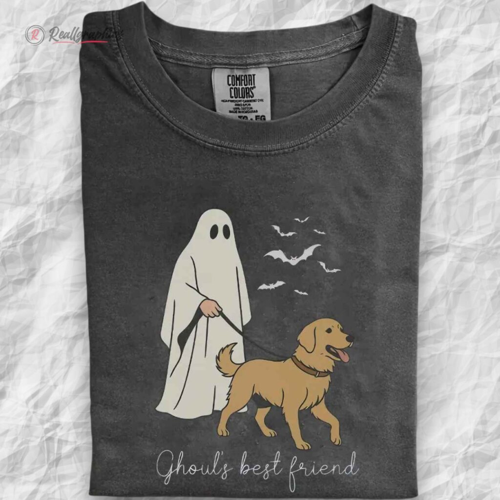 golden retrieer ghouls best friend halloween shirt 1 d0ro5s