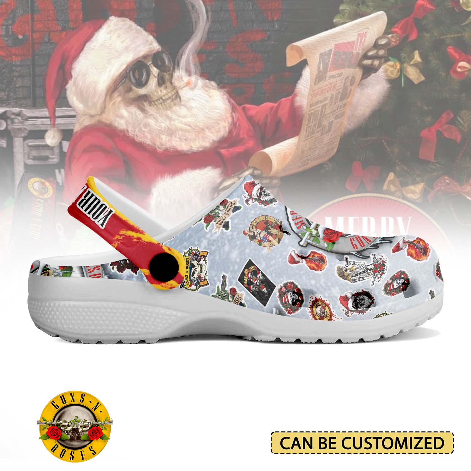 guns n rose x christmas music 3d printed classic crocs 2 pxdgyu