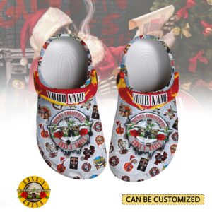 guns n rose x christmas music 3d printed classic crocs gjrypx