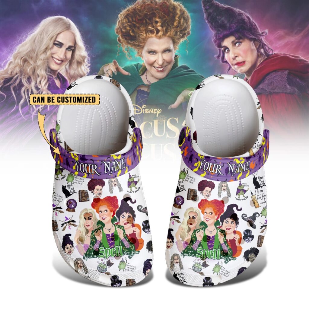 hocus pocus x halloween 3d printed classic crocs bend3t