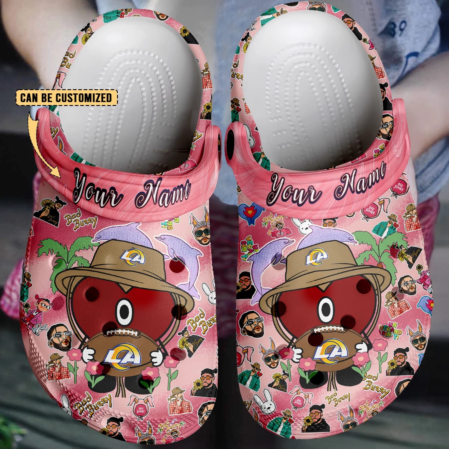 los angeles rams x bad bunny 3d printed classic crocs 2 jqbj88