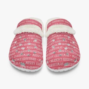 merry christmas greeting season red 3d printed classic crocs mtltpj