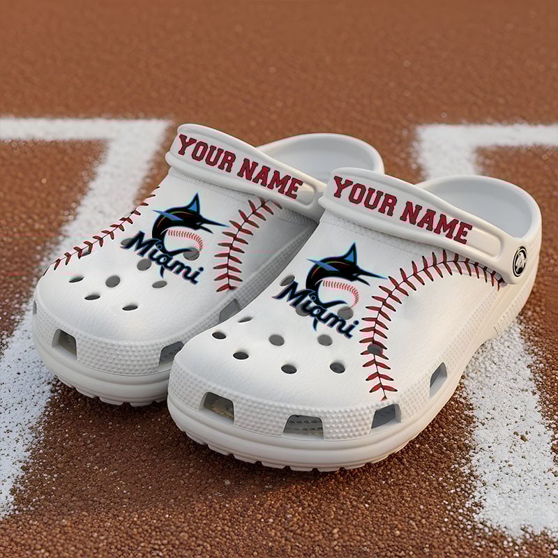 miami marlins mlb 3d printed classic crocs 2 mcqyfd