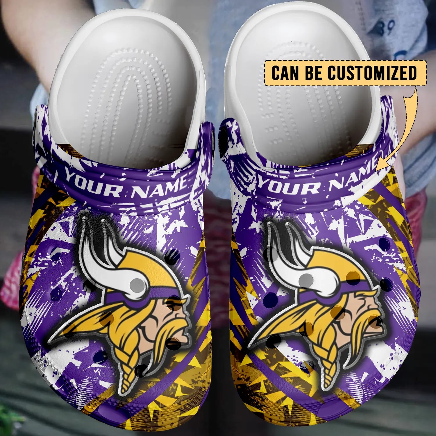 minnesota vikings nfl 3d printed classic crocs 2 viugx0