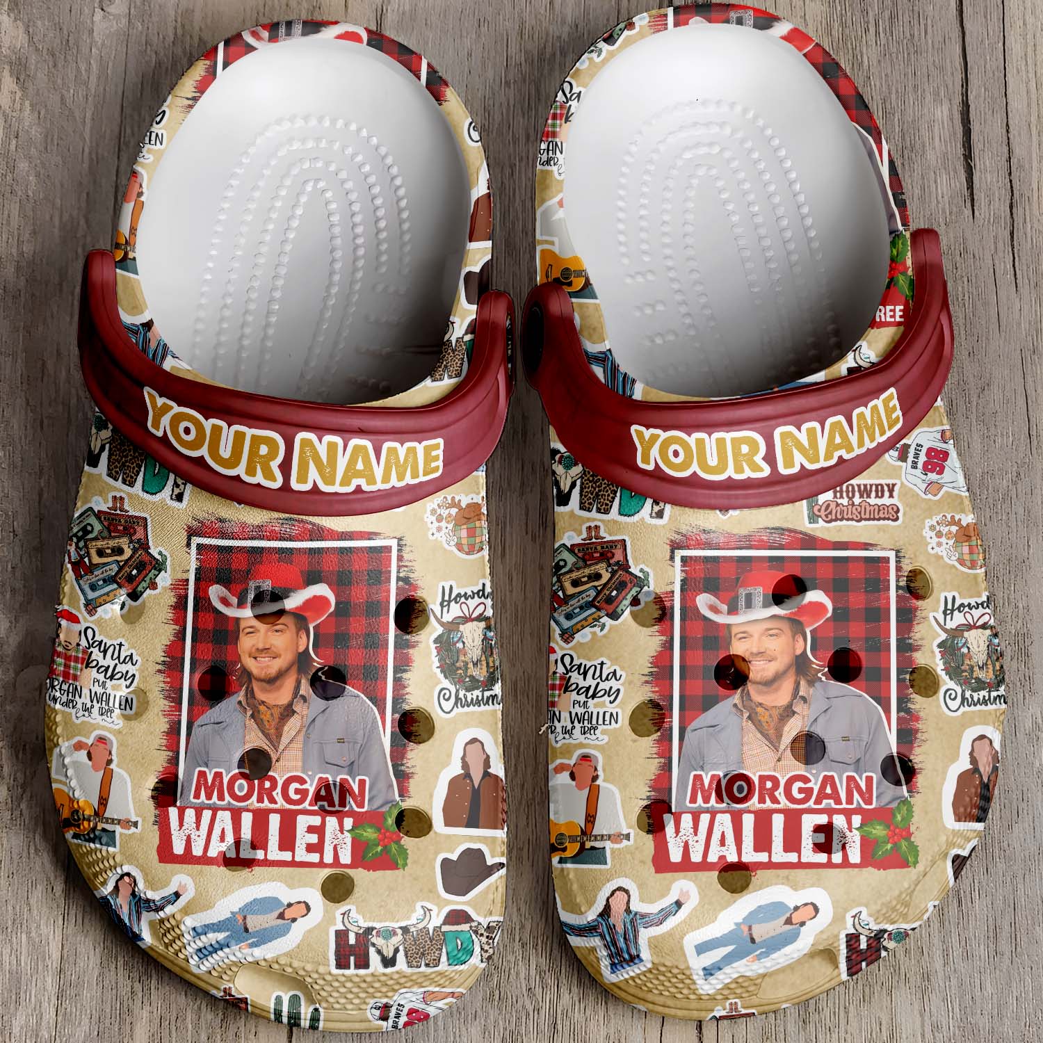 morgan wallen x christmas music 3d printed classic crocs 2 xq1am1