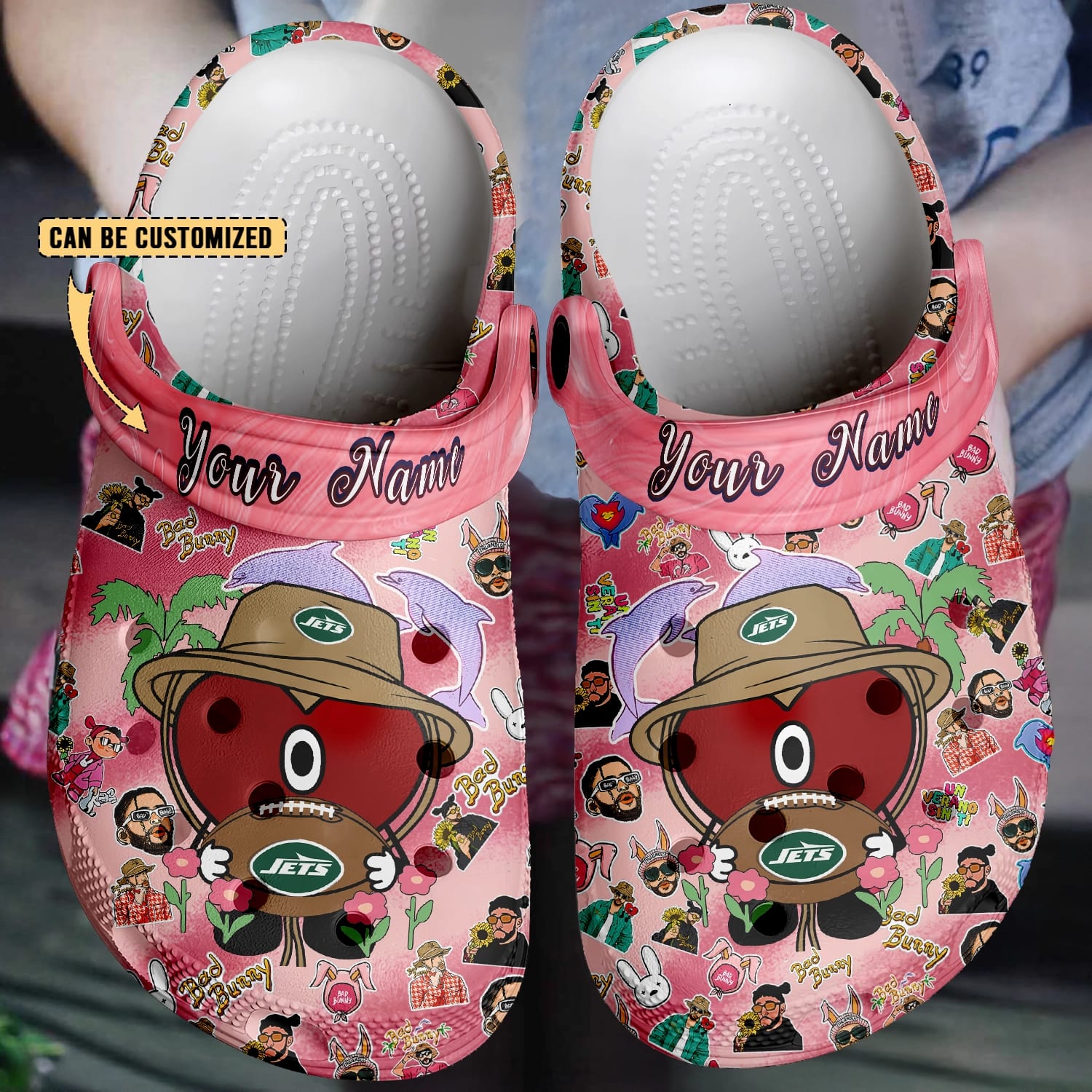 new york jets x bad bunny 3d printed classic crocs 2 a0dieh