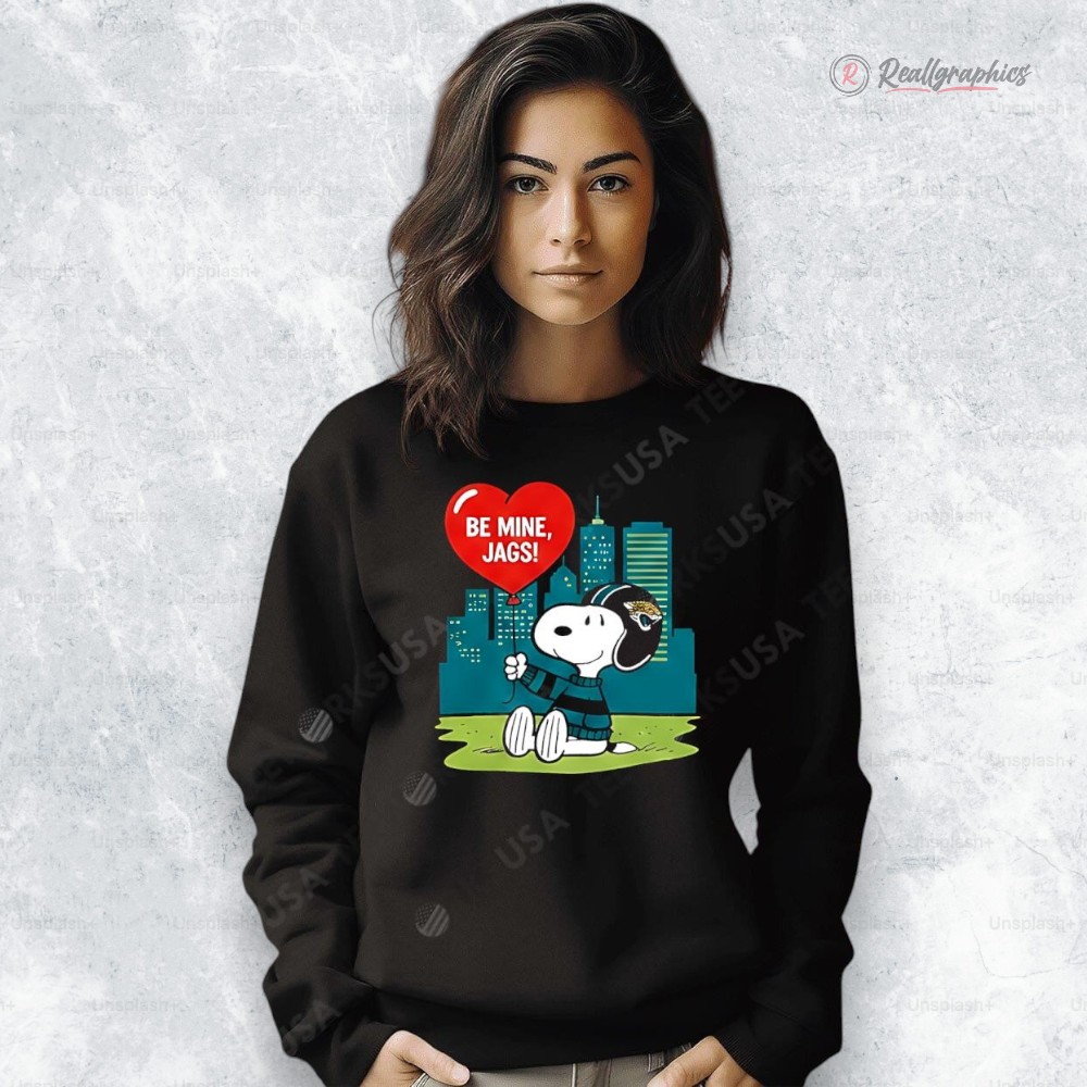 nice jacksonille jaguars x snoopy cartoon valentine 2026 shirt 2 swdooh