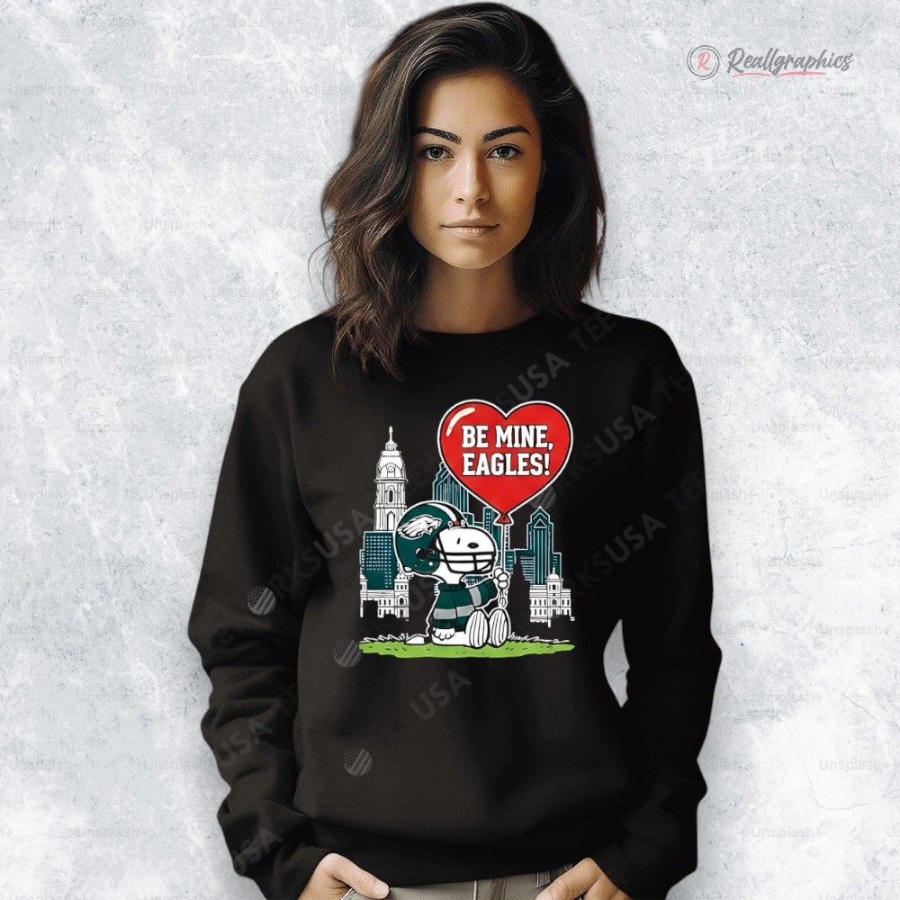 philadelphia eagles x snoopy cartoon valentine 2026 shirt 2 dzxpls