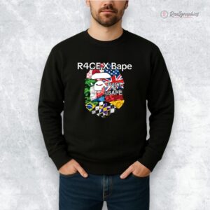 r4ce x bape racing graphic shirt 2026 1 iyai2k