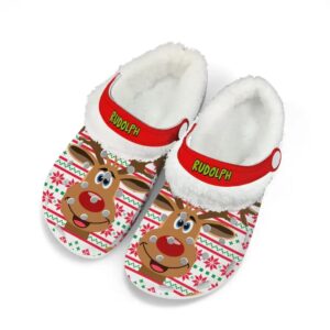 rudolph the reindeer christmas 3d printed classic crocs yslzng