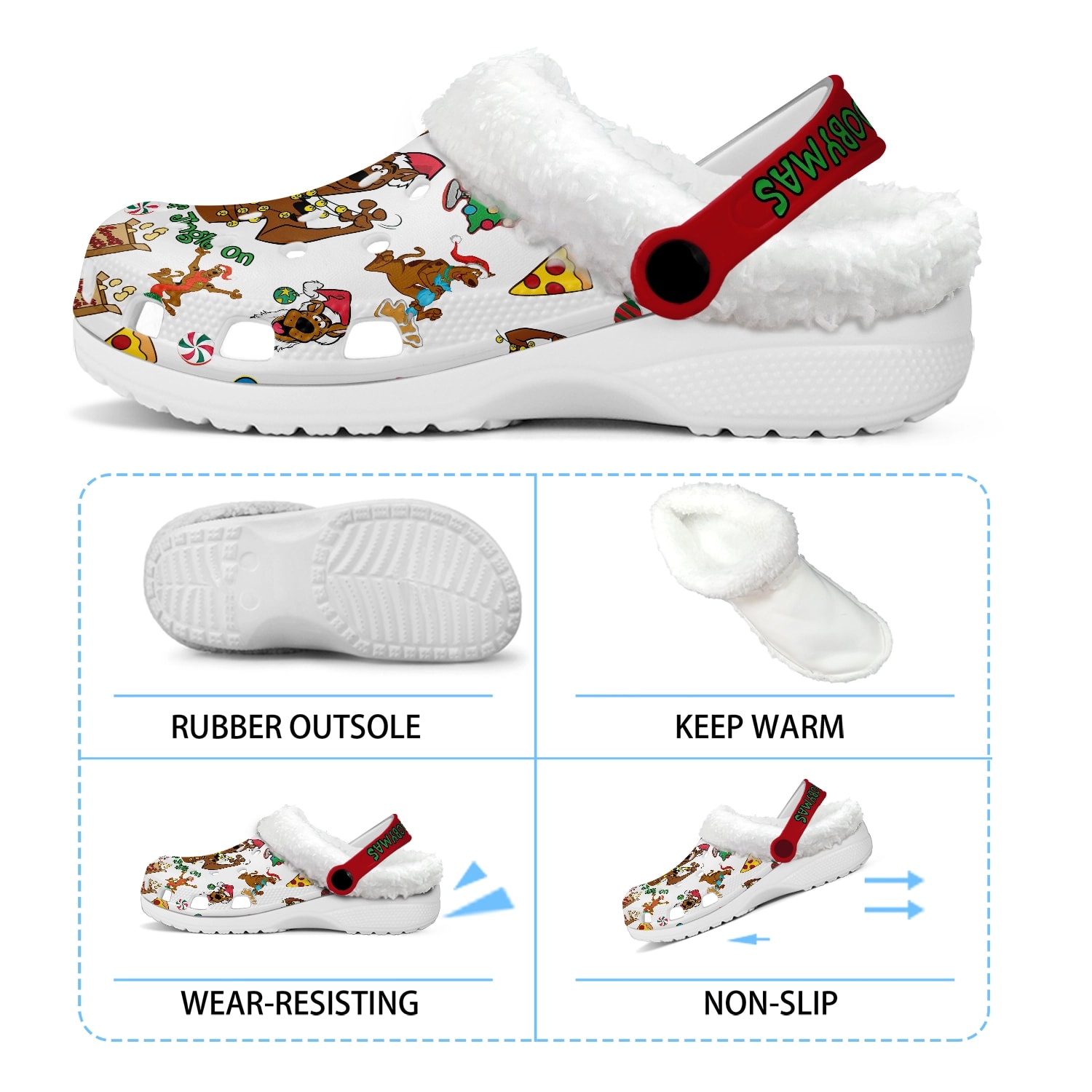 scooby doo x christmas 3d printed classic crocs 2 pzp6g0