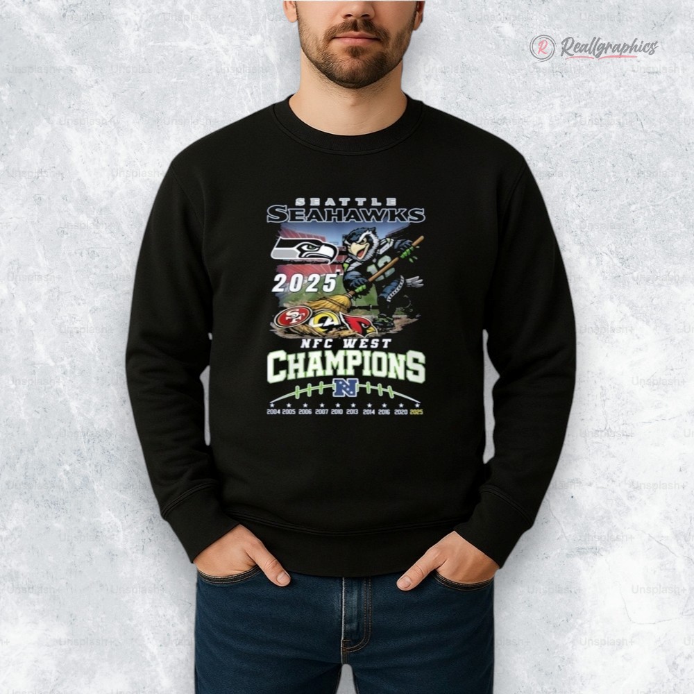 Seattle Seahawks 2025 Nfc West Champions Shirt Seattle Seahawks 2025 Nfc West Champions Shirt