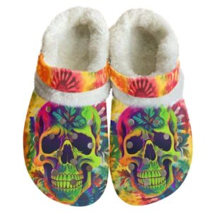 skull colorful 3d printed classic crocs fbpwkj
