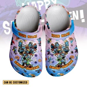 smurfs x halloween 3d printed classic crocs t2beqj