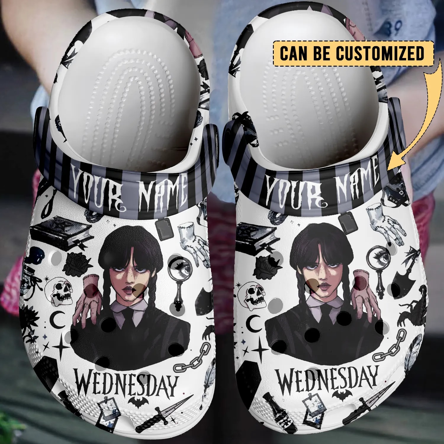 wednesday x halloween 3d printed classic crocs 2 kzd2xi