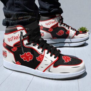 akatsuki unifrom custom shoes naruto anime jordan sneaker boots 1 xkbehi